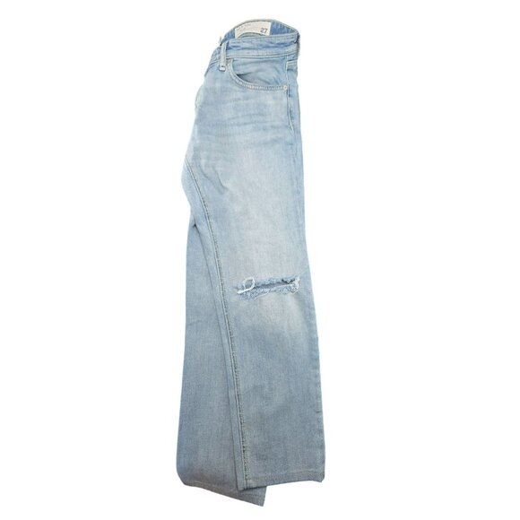 Rag & Bone Jeans Boyfriend Light Wash Distressed Raw Hem Womans Size 27 VL1019 - Picture 9 of 12